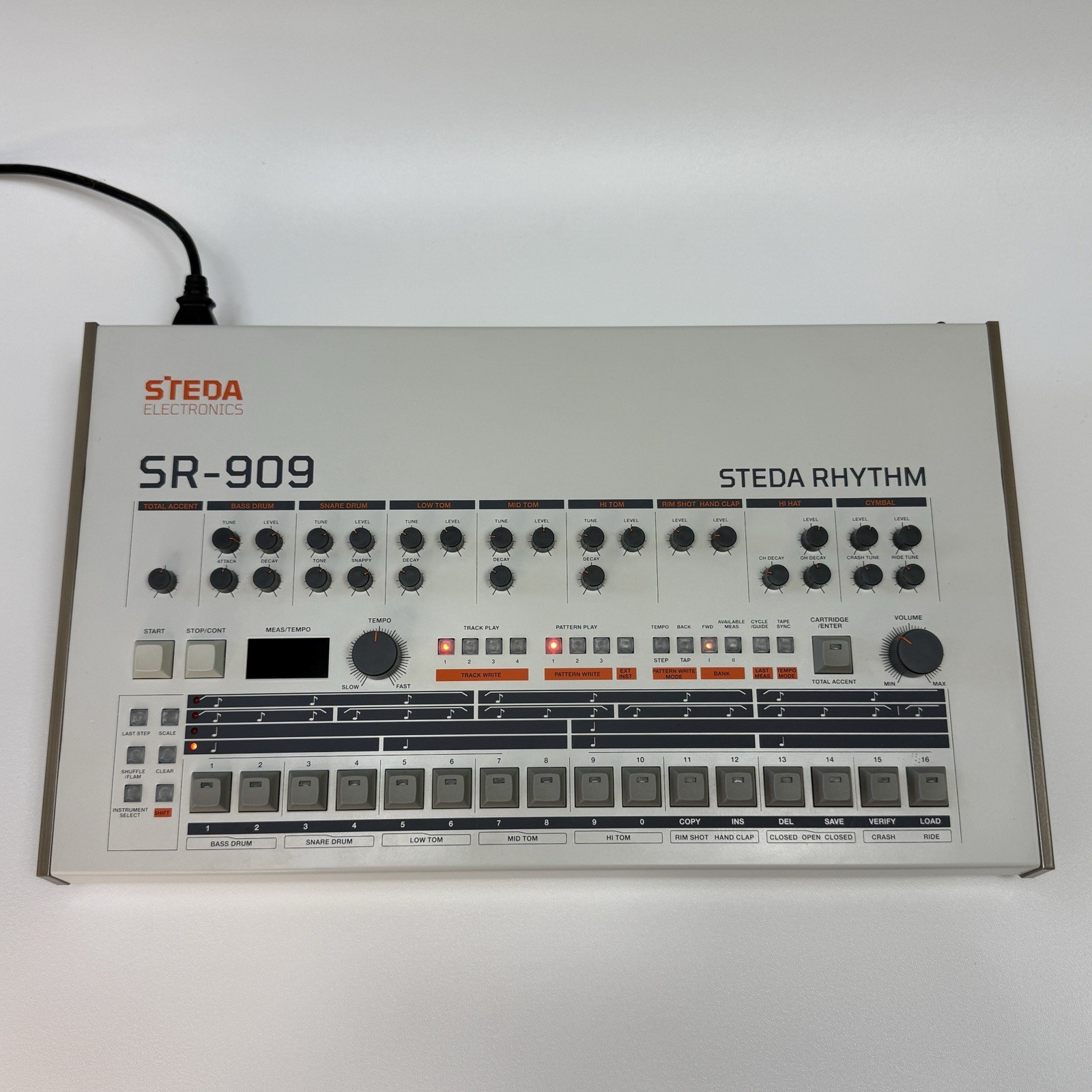 Steda Electronics SR-909 Analog Drum Machine TR-909 Clone Tested Works Excellent