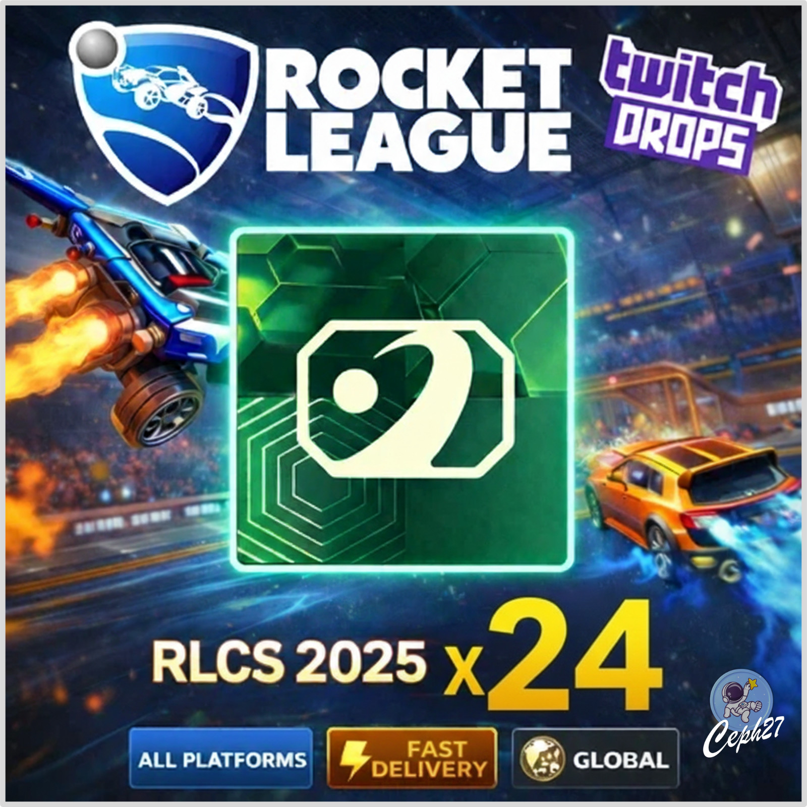 Rocket League Twitch Drops - 24 Items/Packs