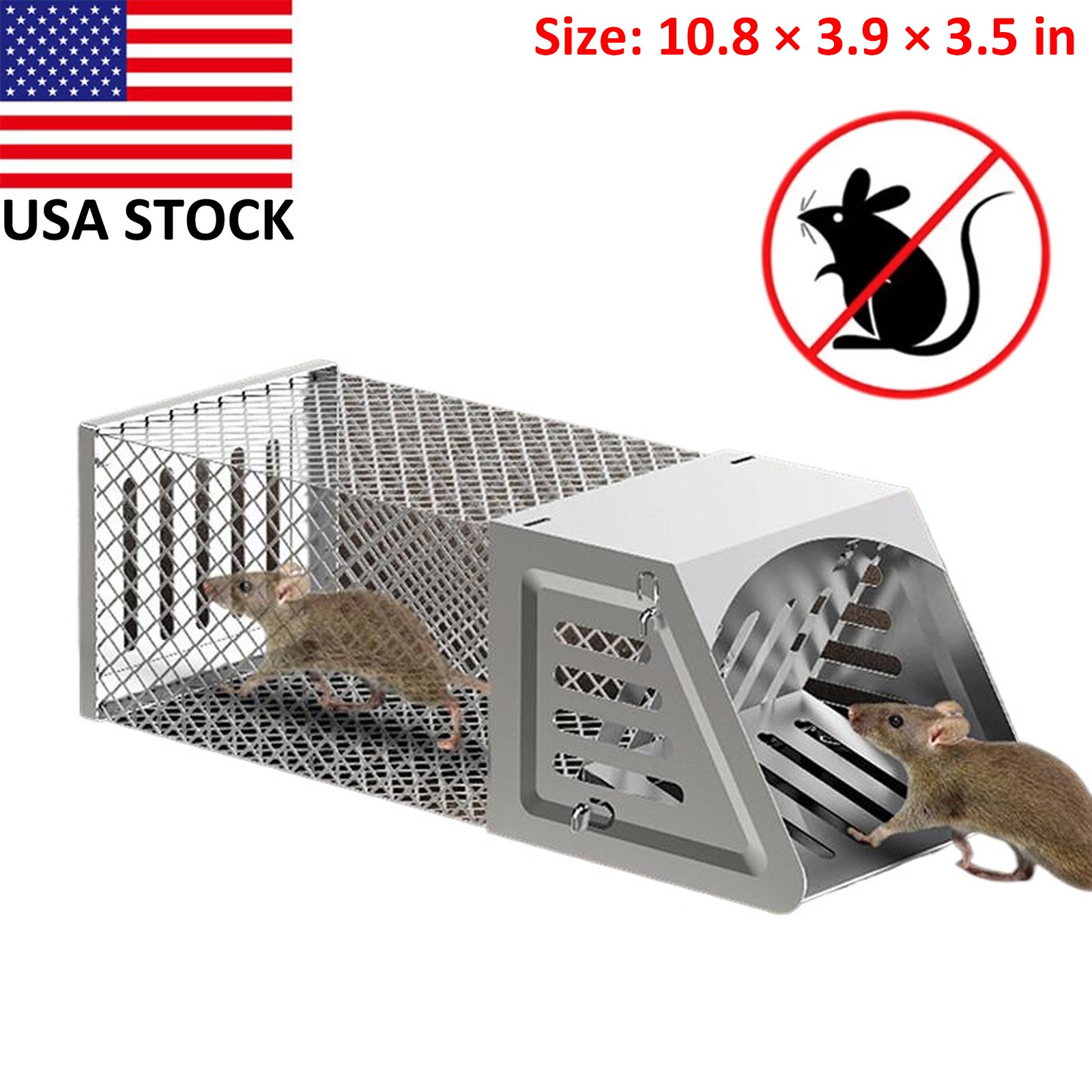 Humane Mouse Trap Rat Trap Rodent Trap Live Catch Cage Easy to Set Up & Reuse US