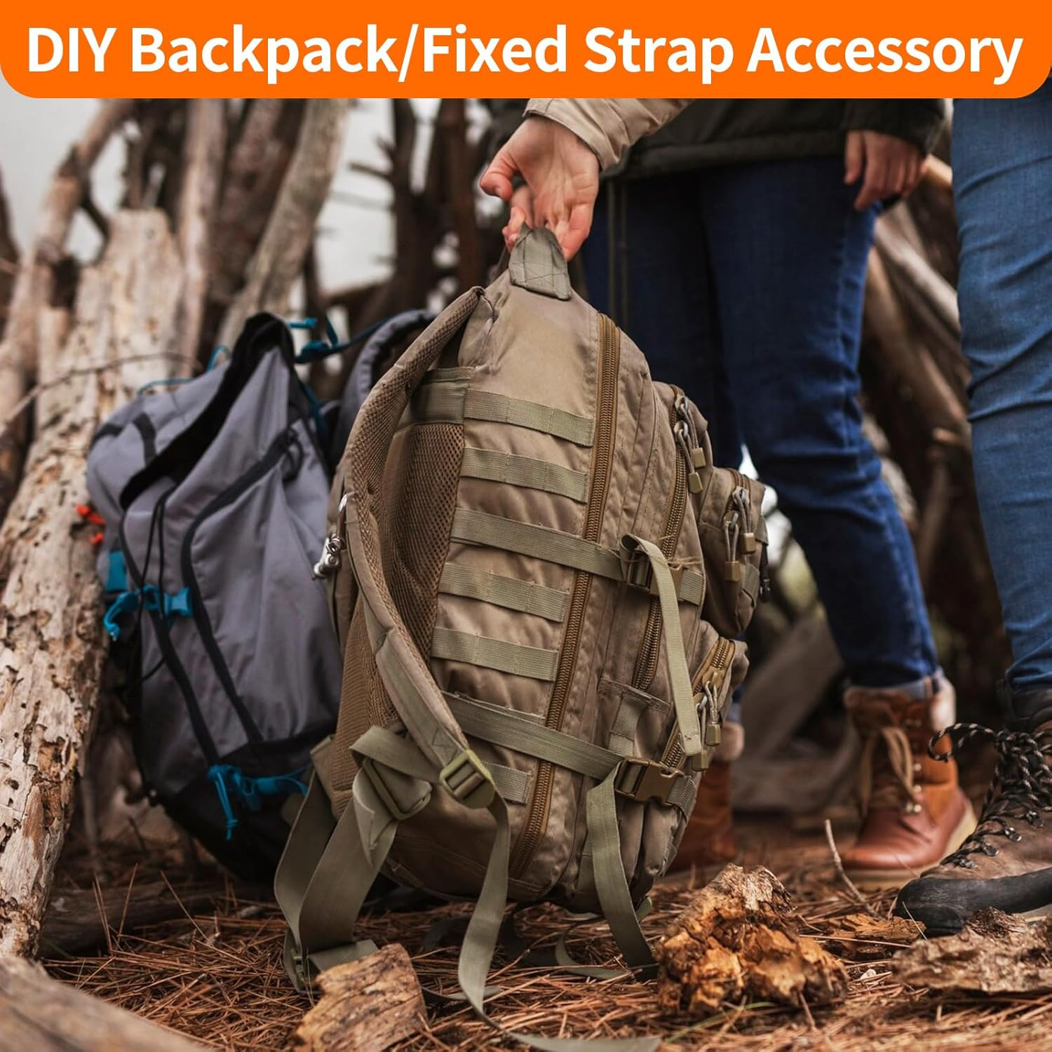 Buckle and Strap Set, 10 Yards Polyester Webbing Strap with 6 Dual Adjustable Si