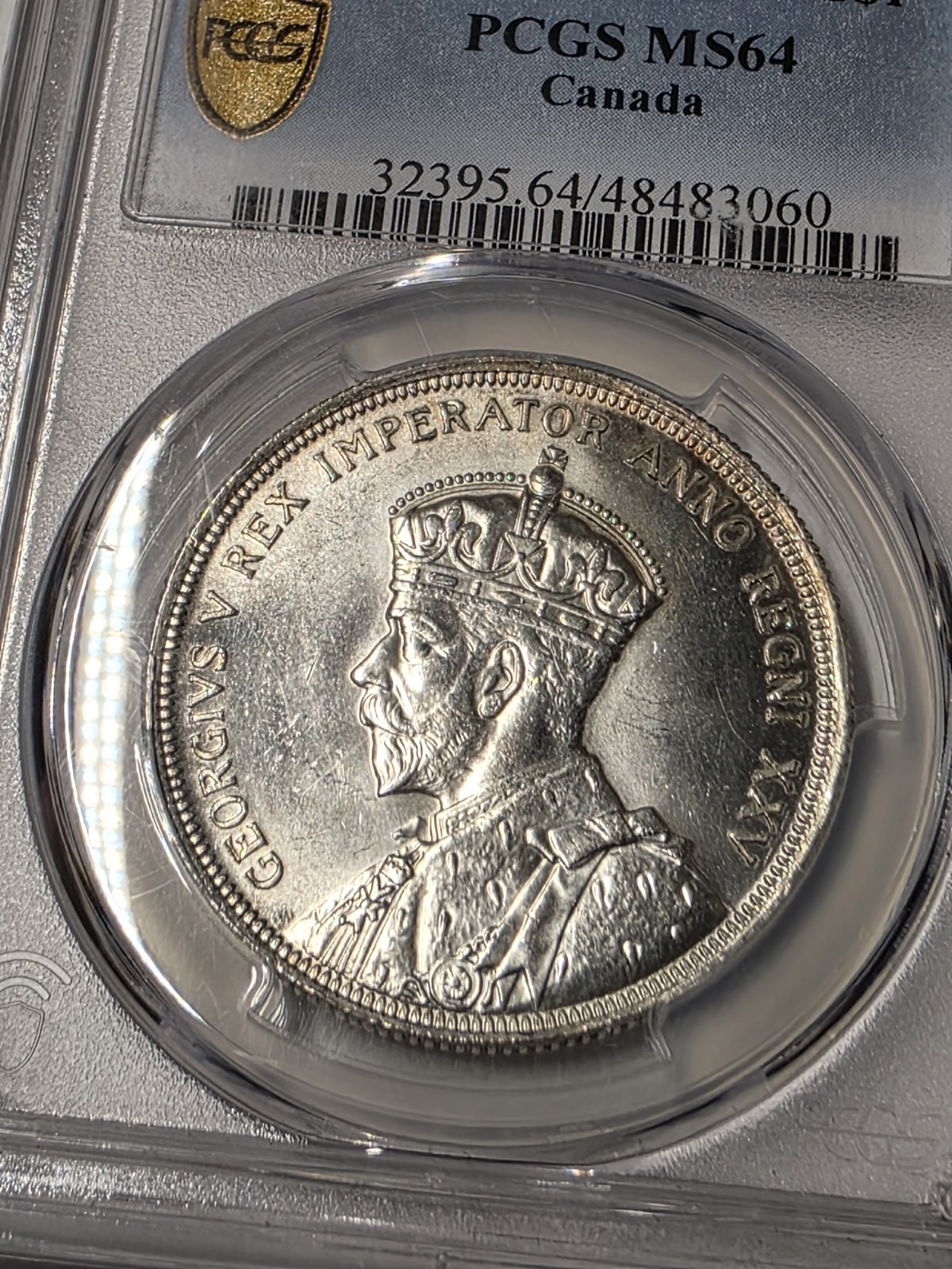 1935 CANADA Silver Dollar!  PCGS Graded MS64! Gold Shield w/ TrueView!!