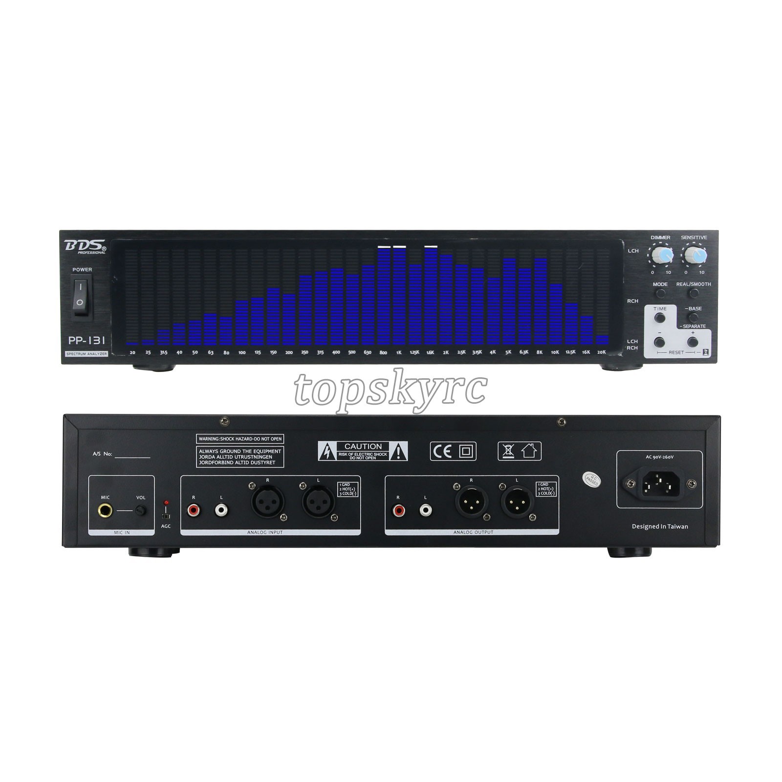 BDS PP-131 Audio Spectrum Analyzer Display VU Meter 31-Segment 2U 90V-260V tp1