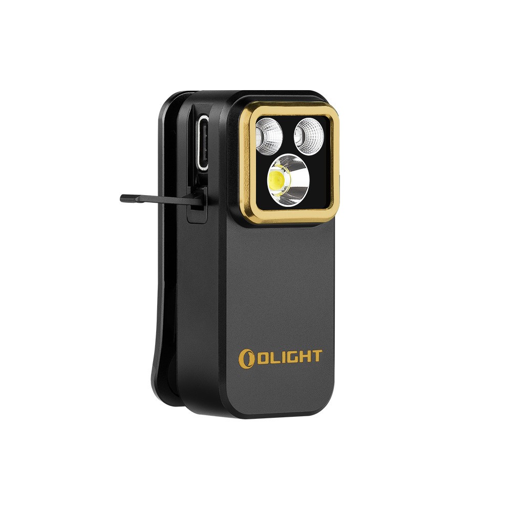 Olight Oclip Pro S Black Multifunctional Clip Flashlight & Oclip Headlamp Strap