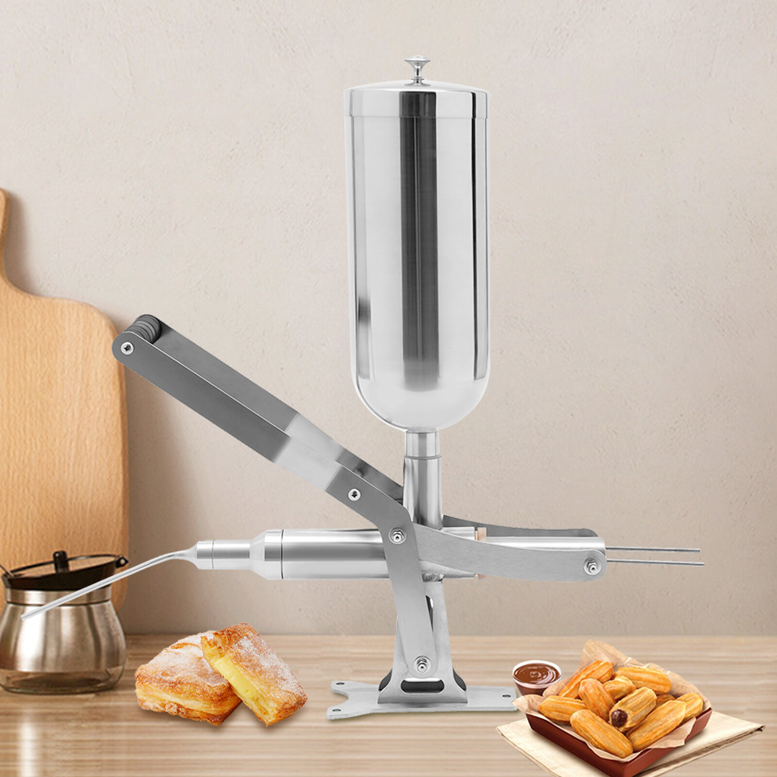 Manual Donut Filler Stainless Steel Latin Fruit Donut Machine 5L Commercial