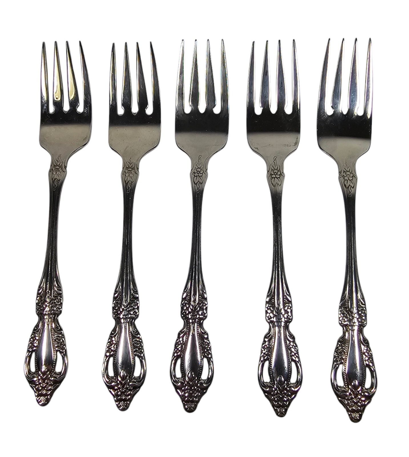 Lot of 5 Oneida Raphael Stainless Steel Flatware Salad Forks 6 ¾”