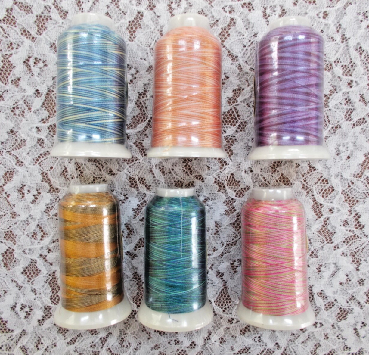 Thread Art  Machine Embroidery Thread Lot of 6, Polyester  1000M Spools