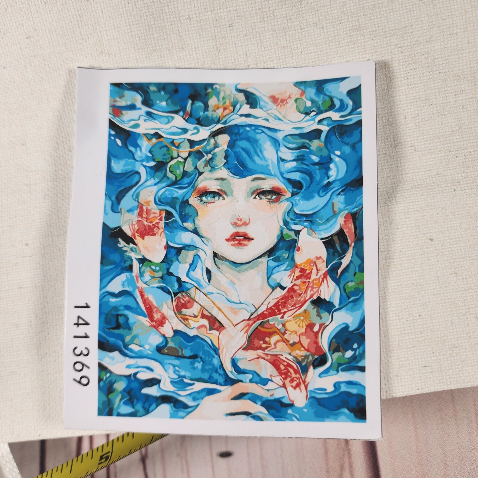Tucocoo Lady WITH KOI Paint by Number Kits for Adults DIY TEENAGER