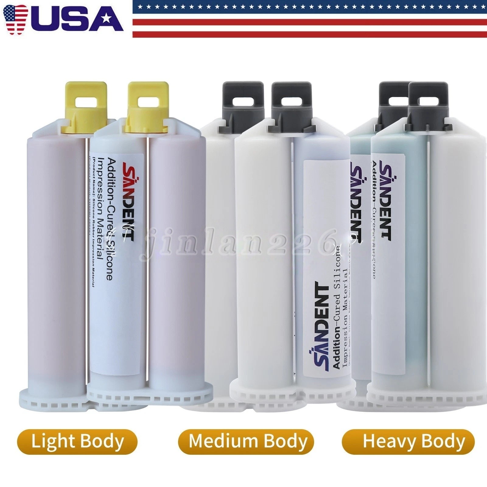 LIGHT MEDIUM HEAVY BODY VPS PVS VPS Impression Material 50ML*2 Cartridges USZ