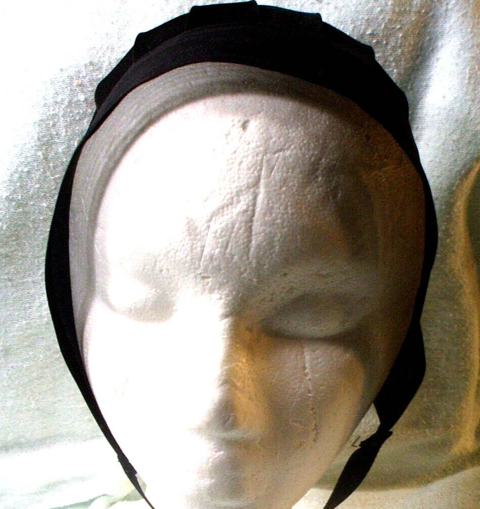 AMISH BLACK BONNET PRAYER KAPP CAP COVERING PLAY HALLOWEEN COSTUME Teen/ Child