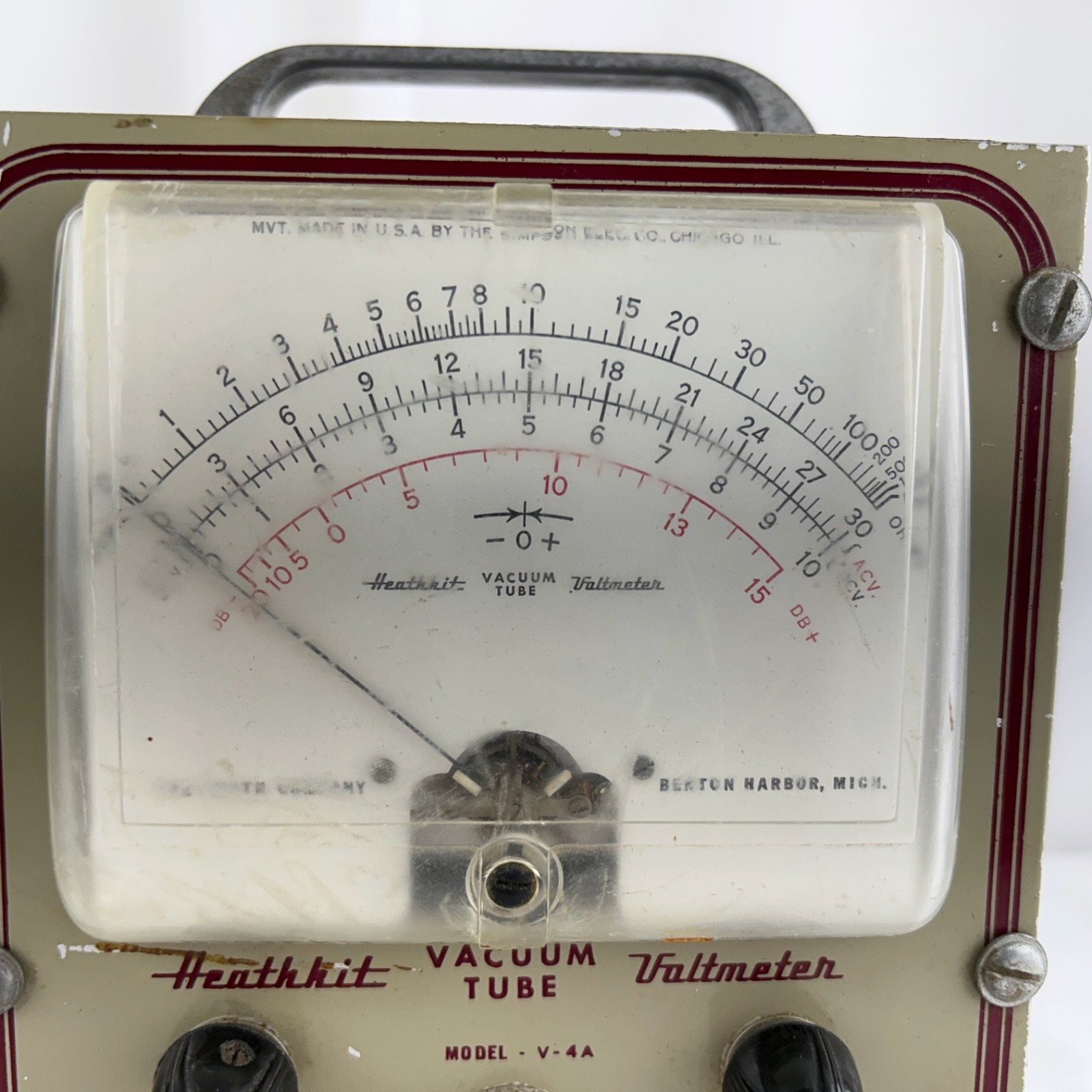 Vintage Heathkit Vacuum Tube Voltmeter Model V-4A - Powers On Untested