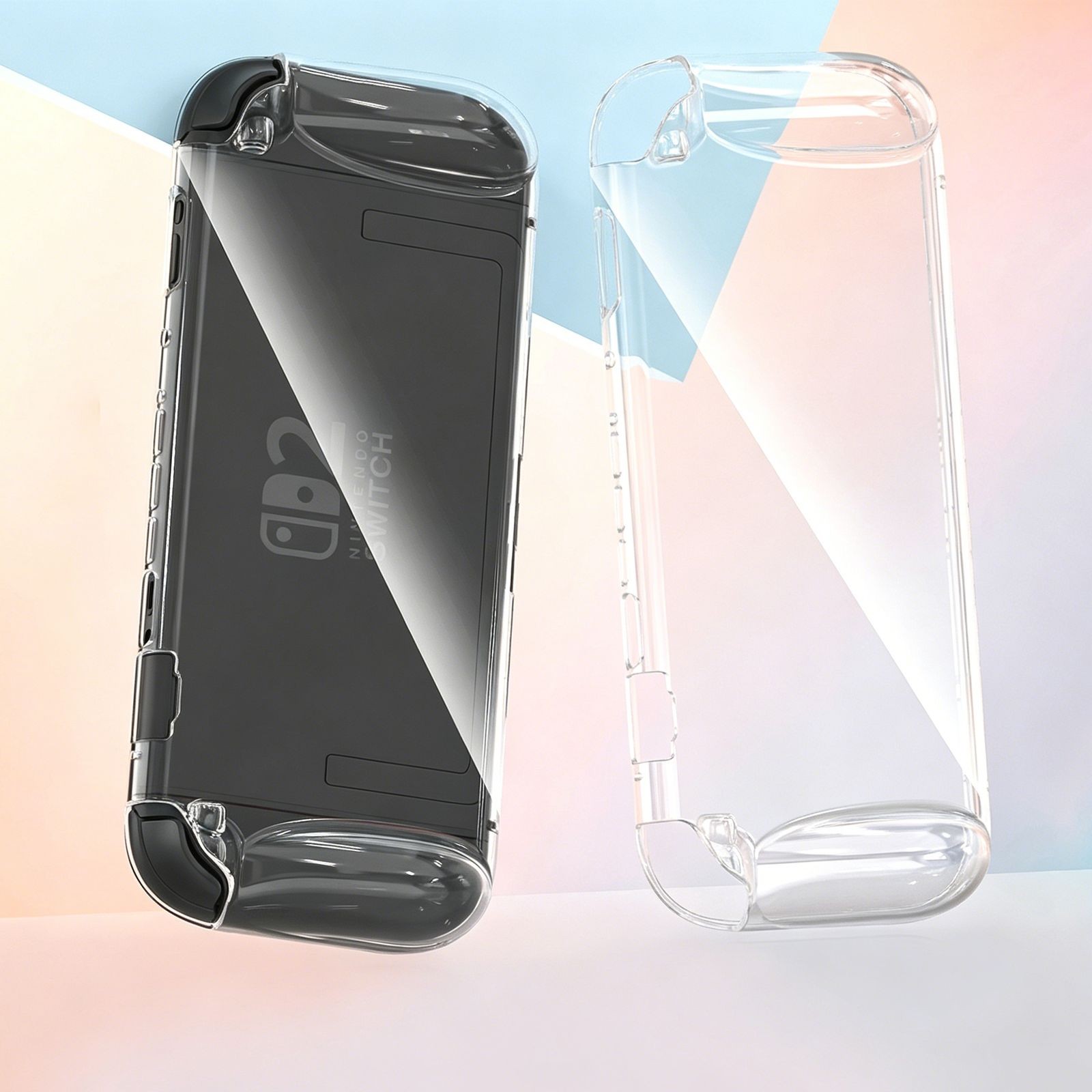 GeekShare TPU Clear Case for Switch 2 Console and Joycon Soft Ergonomic Handgrip