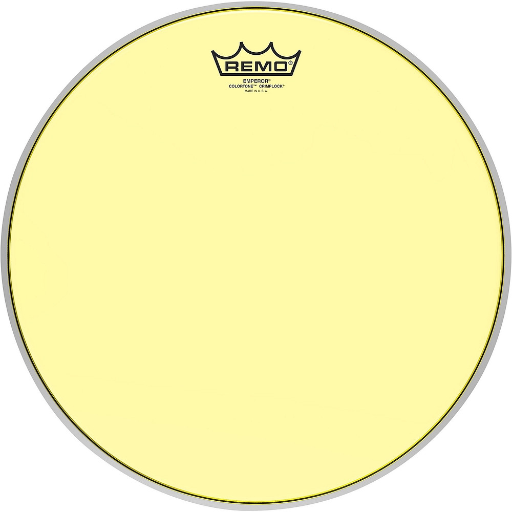 Remo Emperor Colortone Crimplock Yellow Tenor Drum Head 14 in.