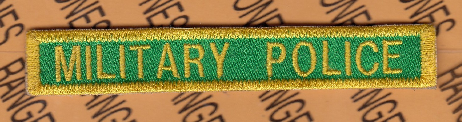 US Army 7th ARMY Command MILITARY POLICE MP ~4.5" tab patch c/e