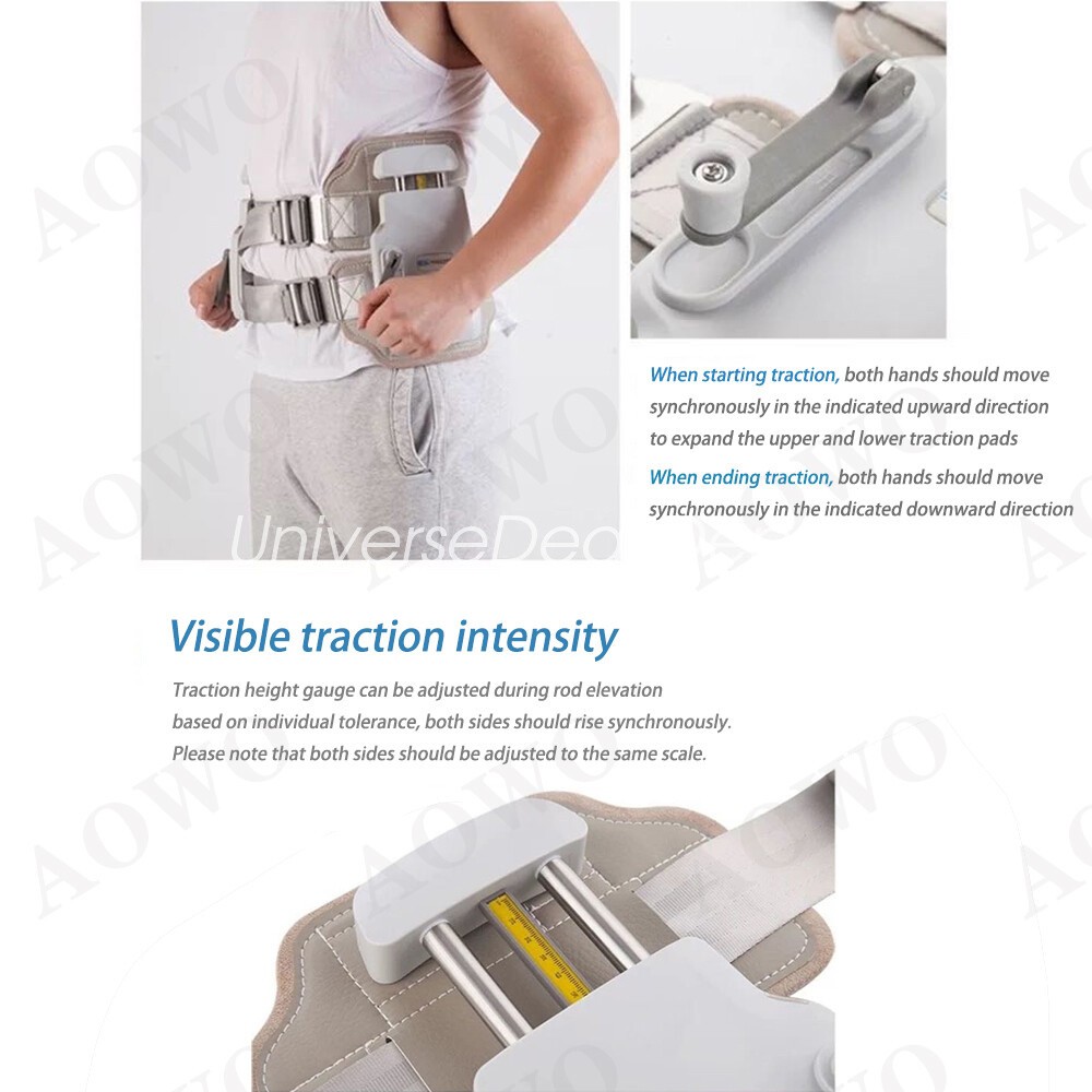 Adjustable Lumbar Traction Device, Spinal Decompression Belt for Back Pain