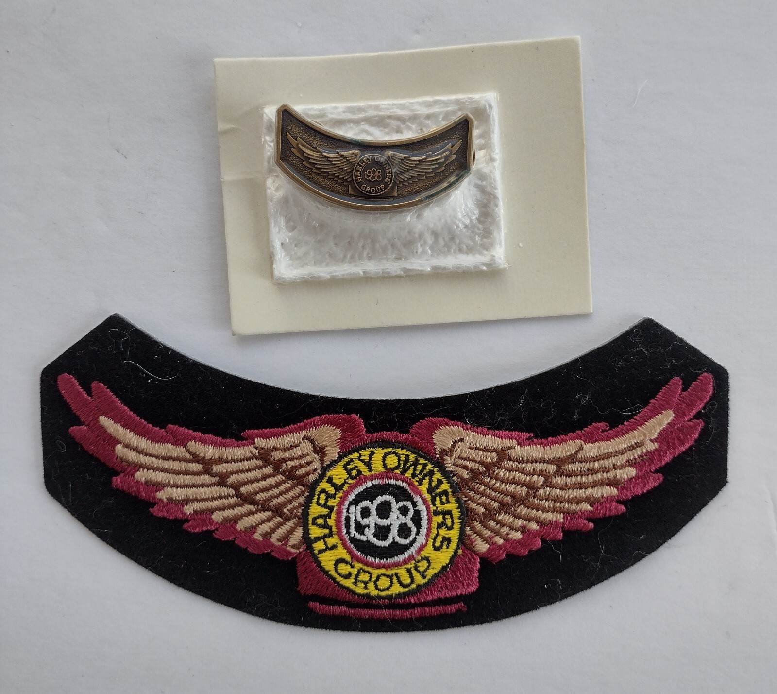1998 Harley-Davidson HOG (Harley Owners Group) Rocker Patch And Pin