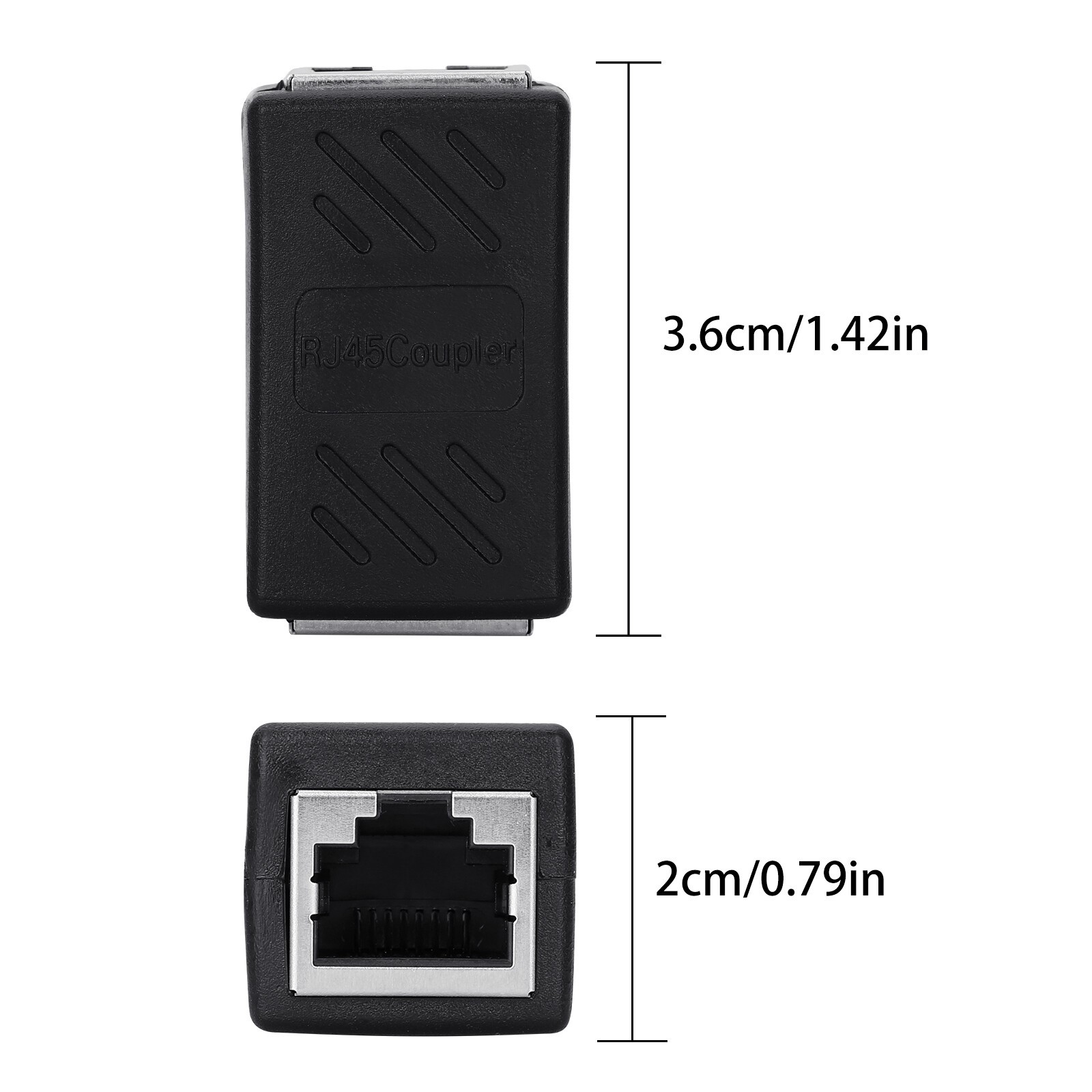 5/10PACK RJ45 Inline Coupler Cat6/Cat5 Ethernet Network Cable Extender Connector