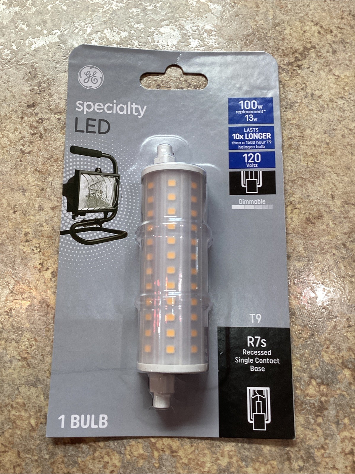 New GE 93129010 T9 work LED Bulb  R7S base Warm White 100 Watt replacement