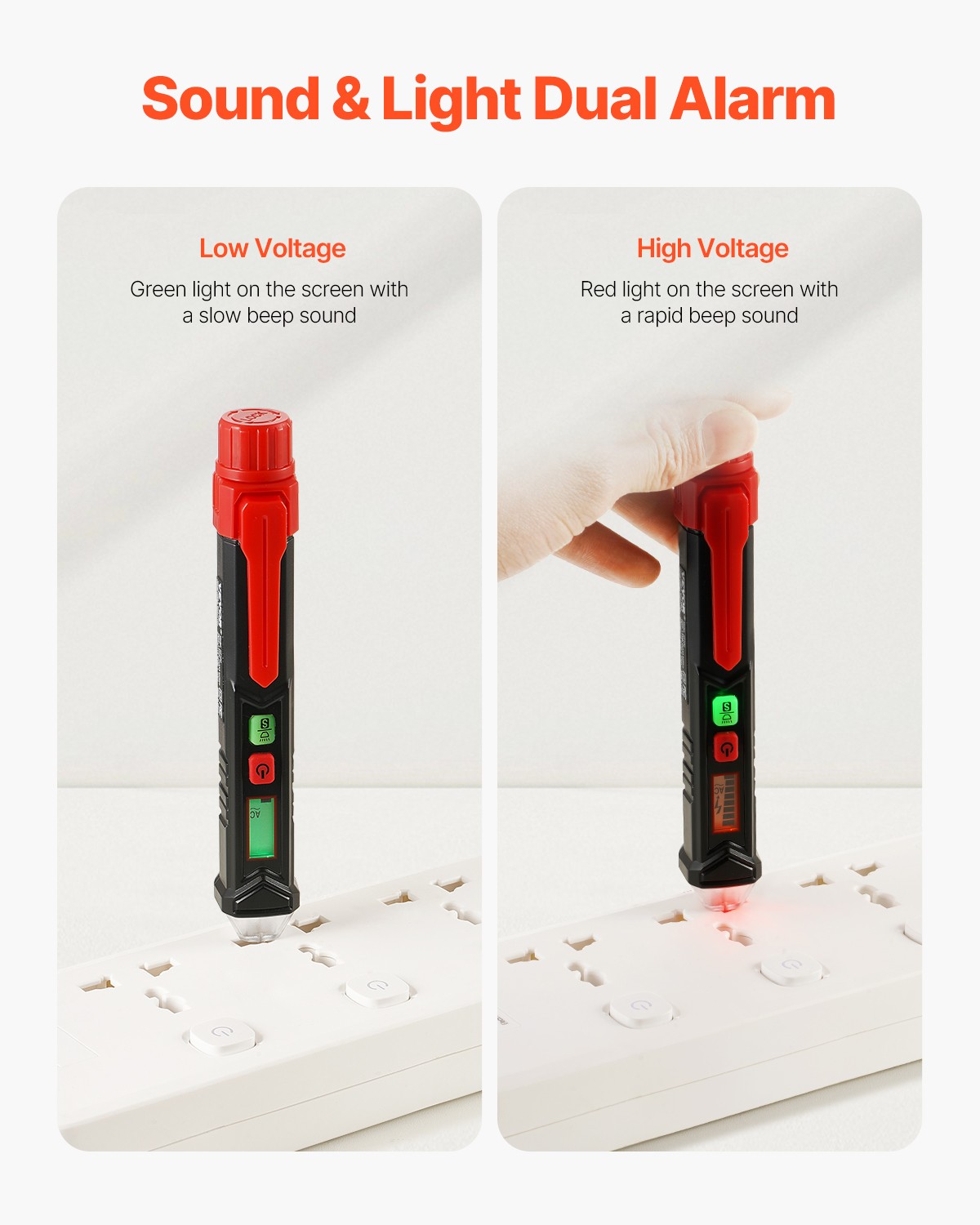 VEVOR Voltage Tester Non-Contact Voltage Tester Pen with Adjustable Sensitivity