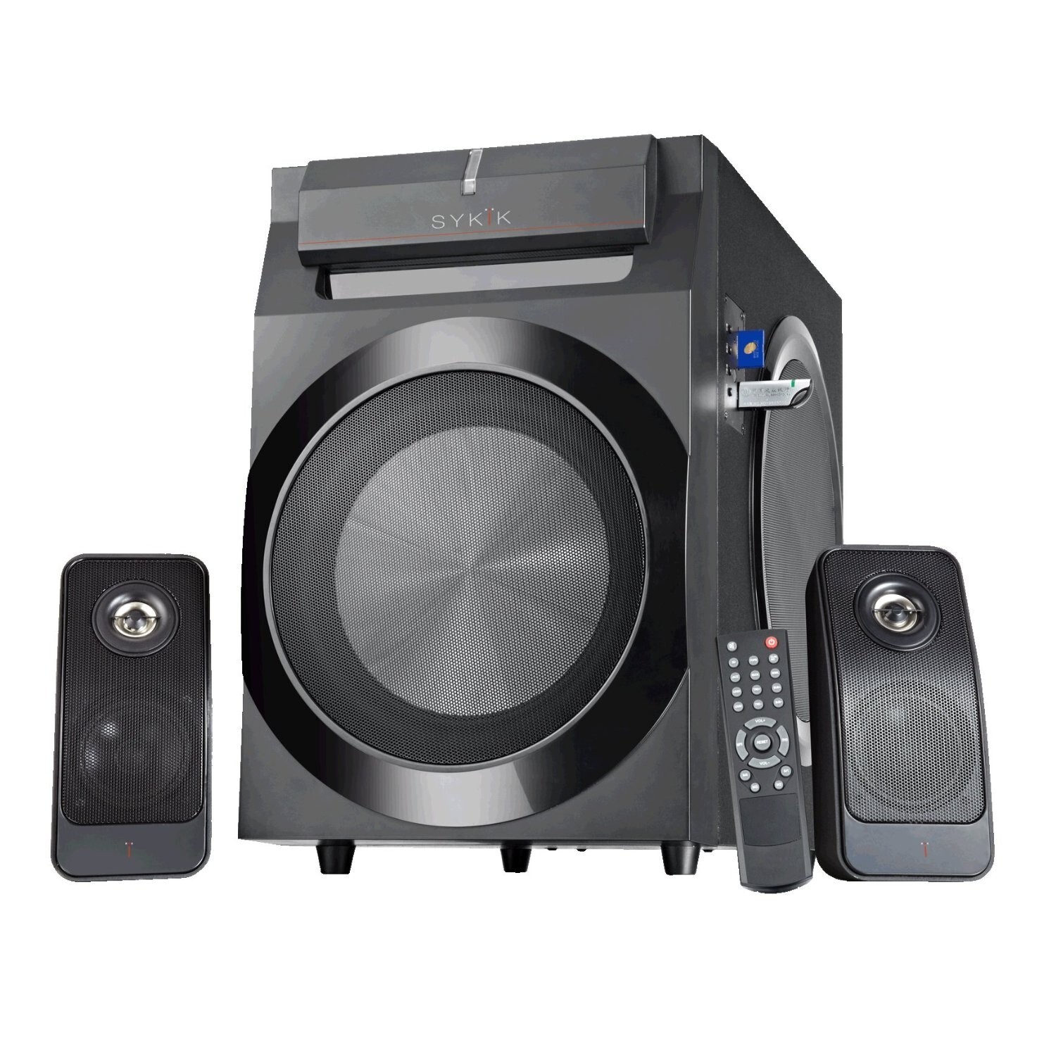 SYKIK SPP0298BT 2.1 CH HOME THEATRE SYSTEM 210W BLUETOOTH 8" SUBWOOFER FM RADIO