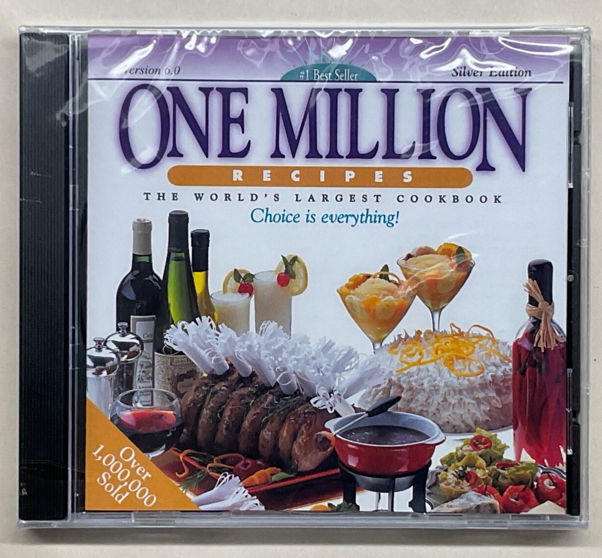 One Million Recipes The World’s Largest Cookbook CD-Rom Silver Edition V6.0 NEW