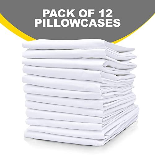 Pacific Linens Pillowcases White 12 Pack T-200 Size