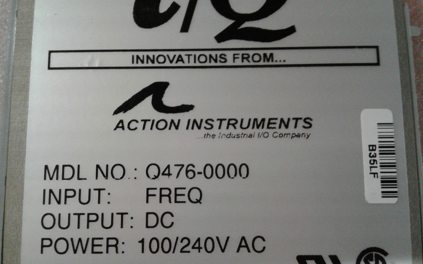 Action Instruments Q476-0000 100/240 VAC