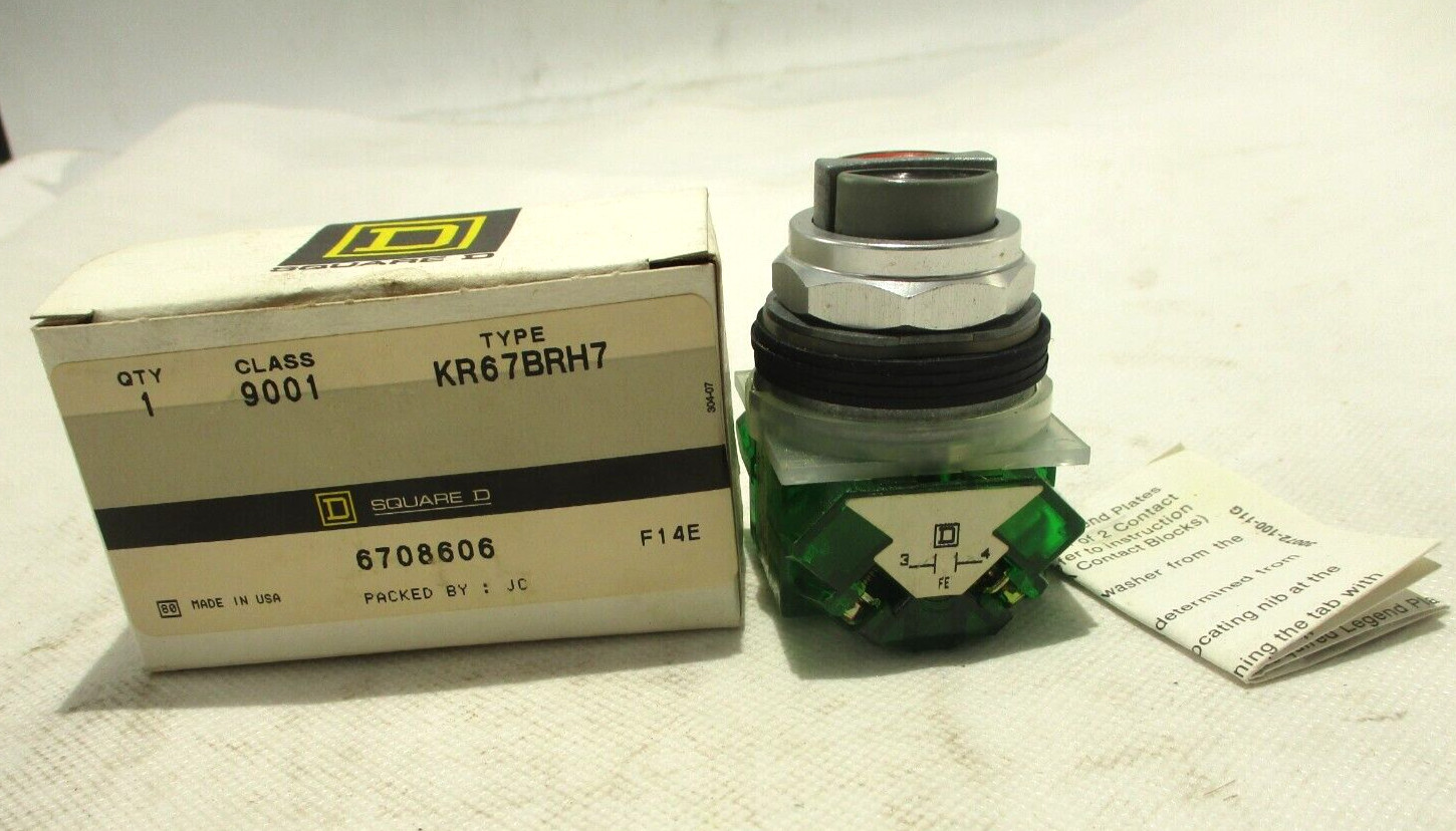 NEW SQUARE D 9001-KR67BRH7 PUSH BUTTON OPERATOR