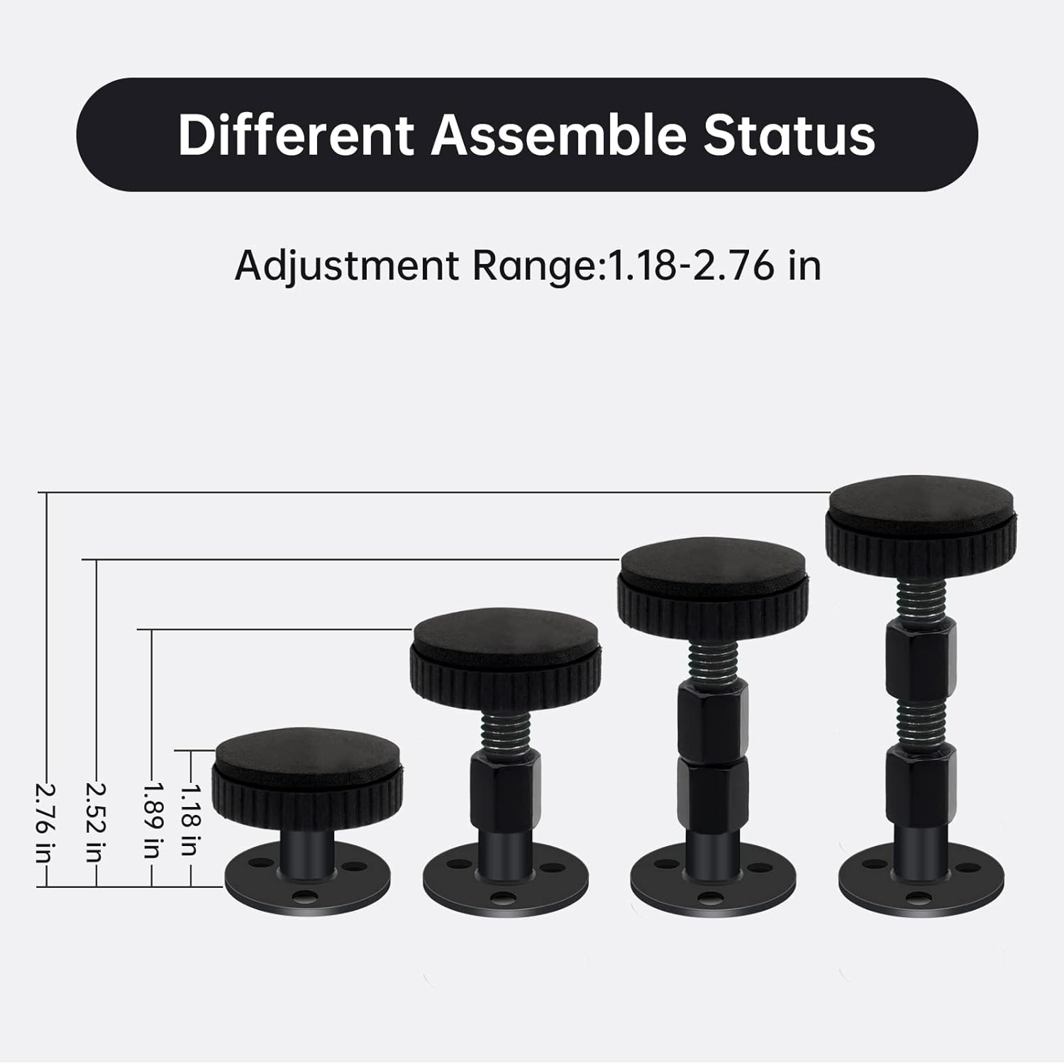 4Pcs Headboard Stoppers for Wall, Adjustable Headboard Stoppers, Bed Noise St...