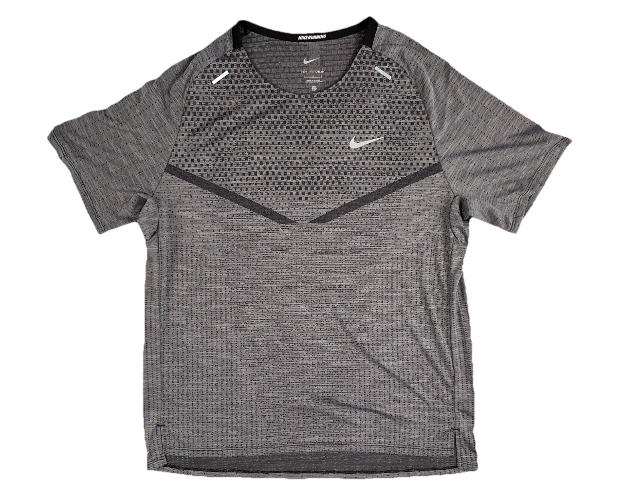Nike Men’s Sz M Dri-FIT ADV Run Division Tech Knit Running Shirt Grey DM4753-010