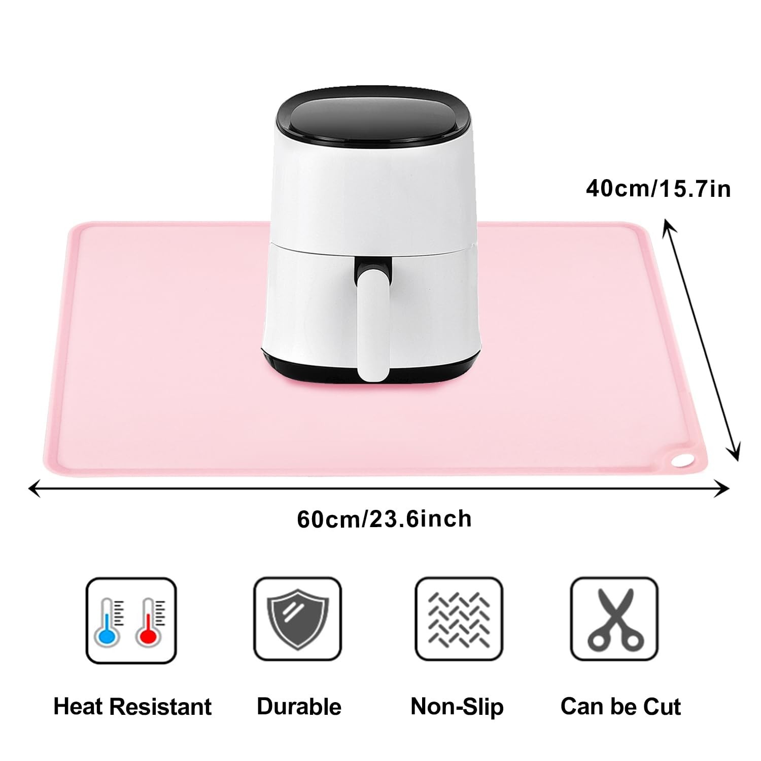 Standard Silicone Mat Pink Baking Mat-Multipurpose Kid Placemat Reusable Kitc...