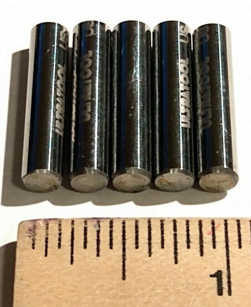 5 pcs CARBIDE DRILL ROD BLANKS 5.5mm" X ~1" long (Ultratool Remnant #65391)