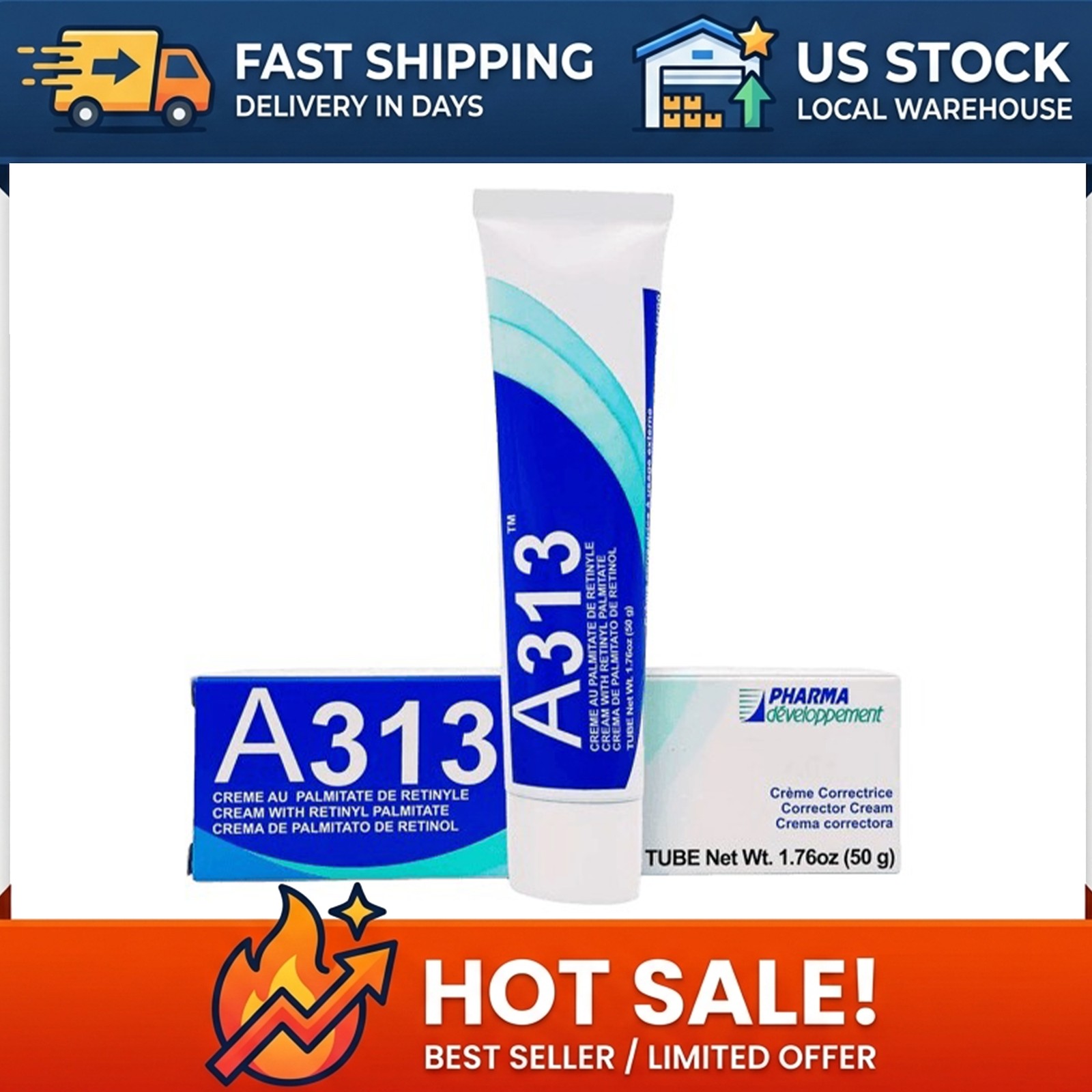 A313 Vitamin A Retinol Pommade 200,000 UI by Pharma Development, 50g Tube