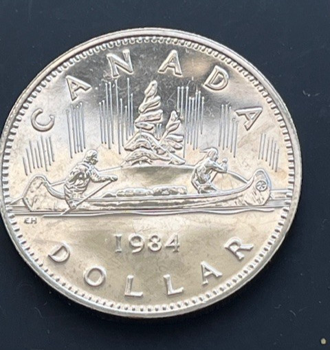 CANADA 1984 Voyageur Uncirculated $1 One Dollar plucked from a Mint Set