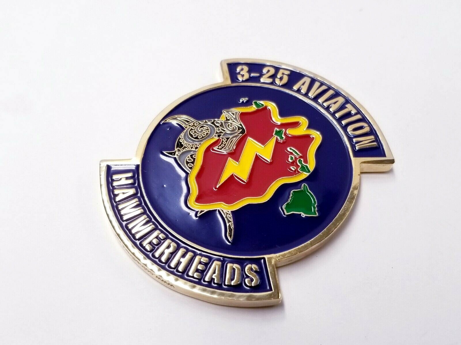 3rd Battalion 25th Aviation Hammerheads Challenge Coin Presented for Excellence