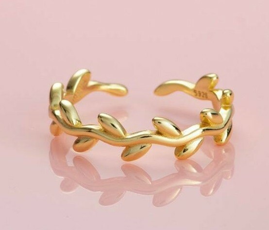 Womens Adjustable New Style Toe Ring Solid Metal 14k Yellow Gold Plated Silver