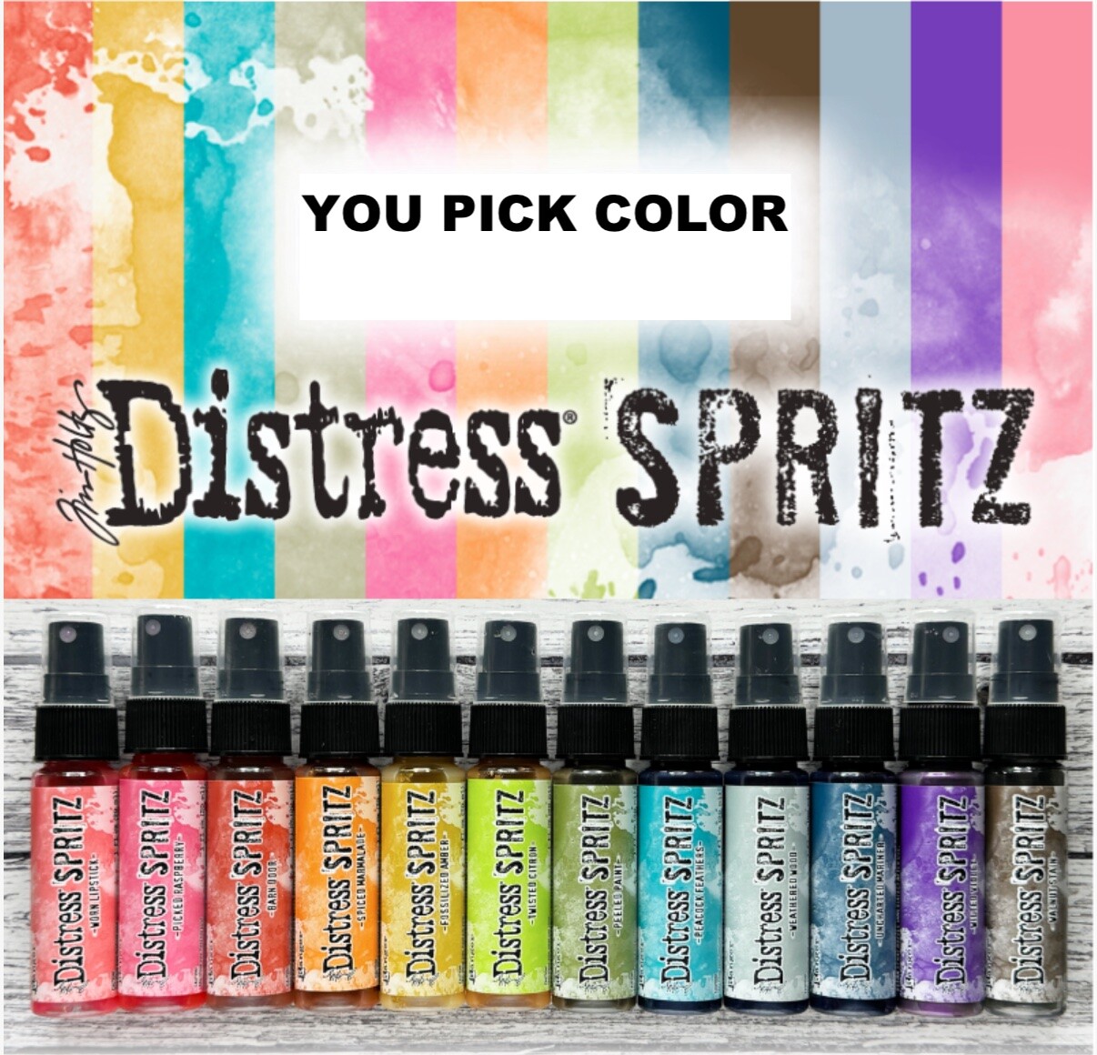 Ranger Tim Holtz DISTRESS SPRITZ SPRAY- U Choose Color- 2024 Pearl Sprays