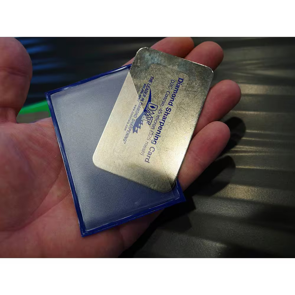 3 In. Dia-Sharp Sharpener, Credit Card Sized- Extra-Fine, Fine and Coarse Diamon