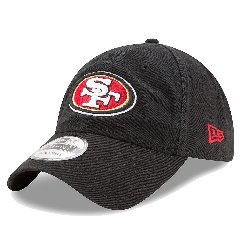 New Era Men's Black San Francisco 49ers Core Classic 9TWENTY Adjustable Hat NFL