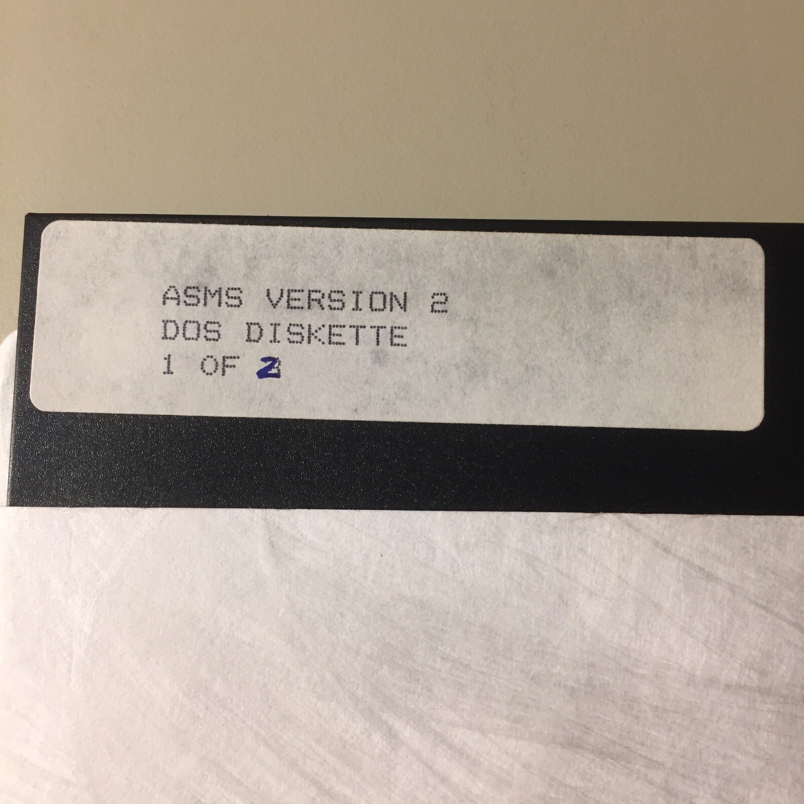 Vintage ASMS Version 2 DOS 5.25” Floppy Disks VHTF