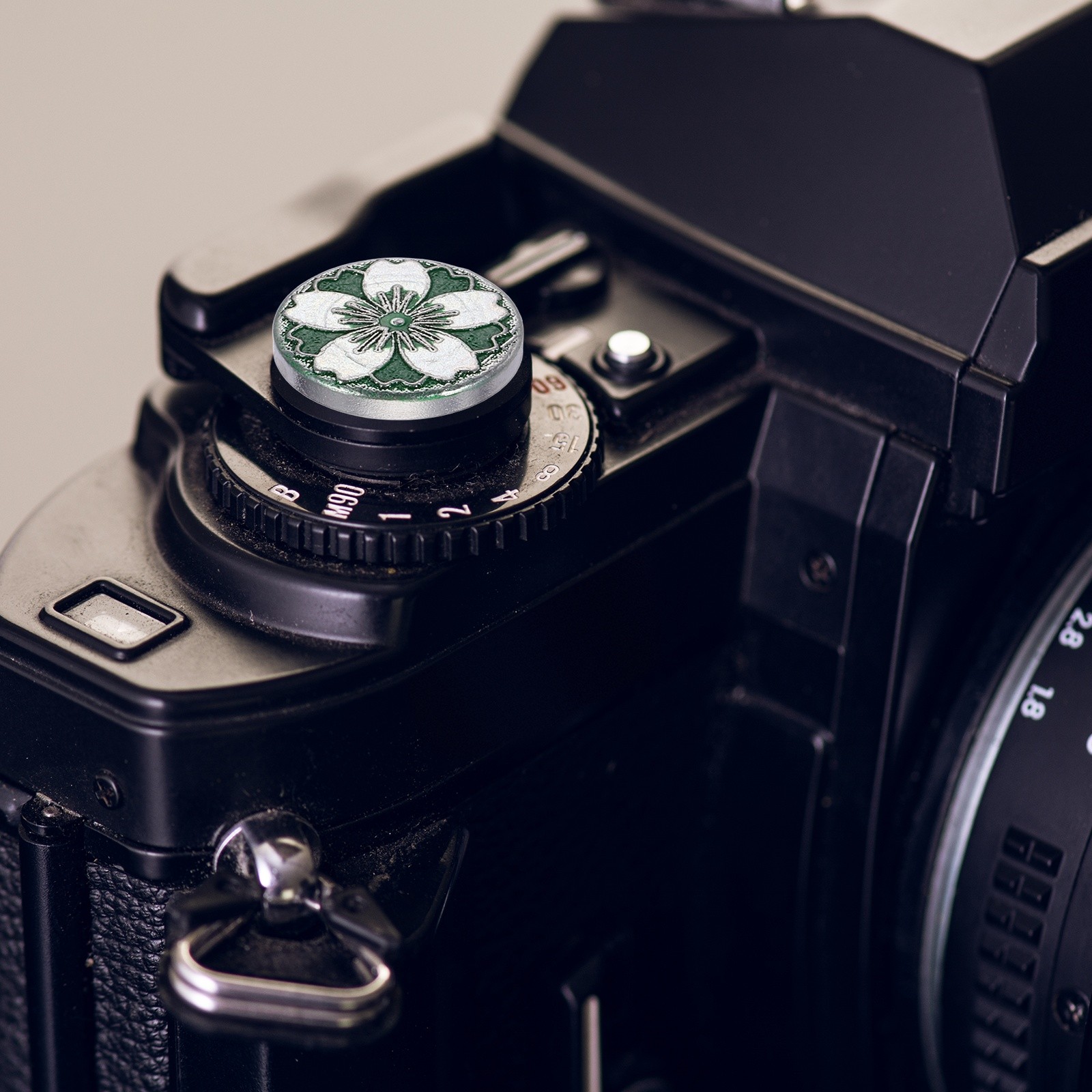Shutter Button (Green) Camera Soft Release Button Threaded, for Fuji