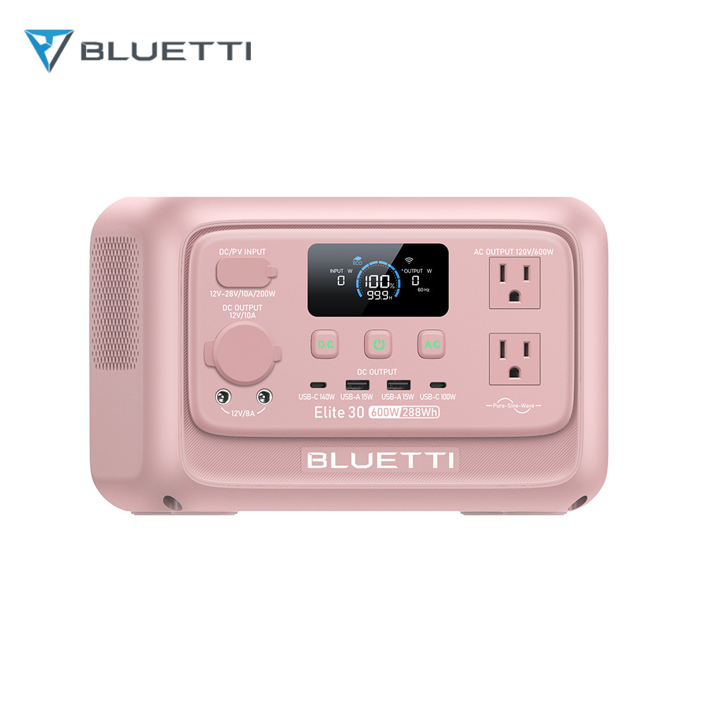 BLUETTI Elite 30 V2 288Wh Pink Portable Power Station Generator for Travel