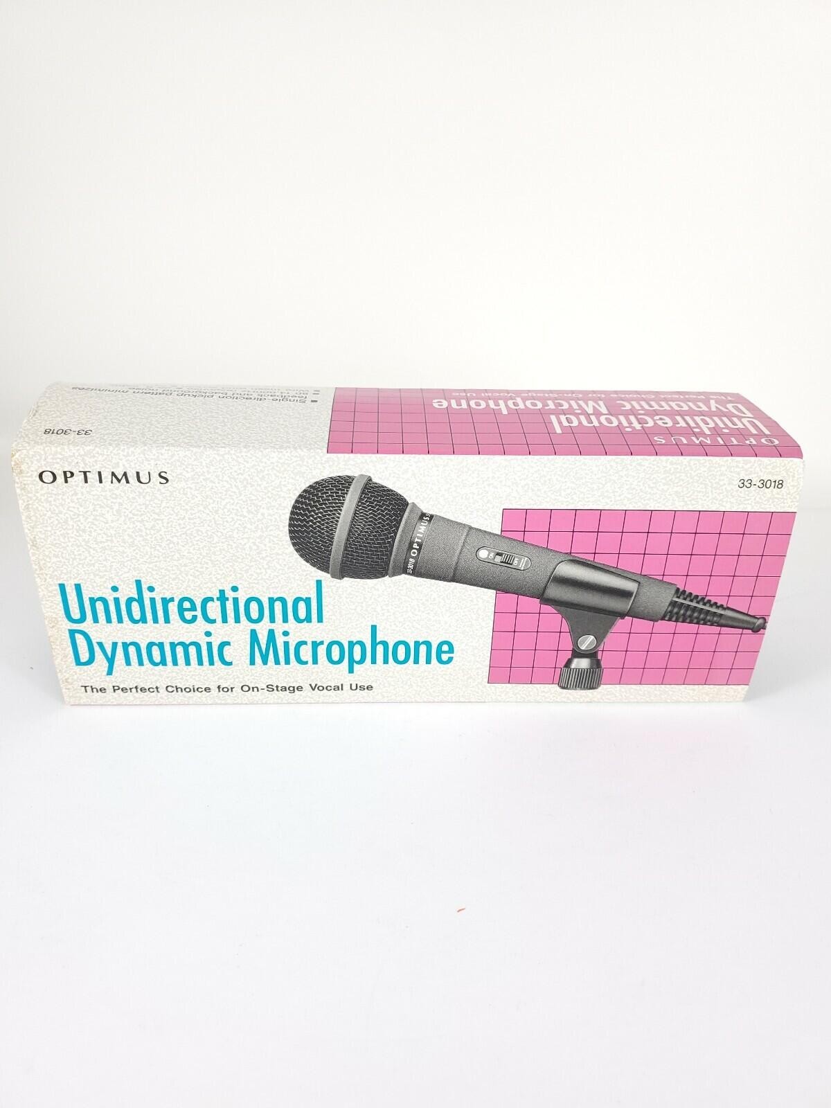 OPTIMUS UNIDIRECTIONAL DYNAMIC MICROPHONE 33-3018