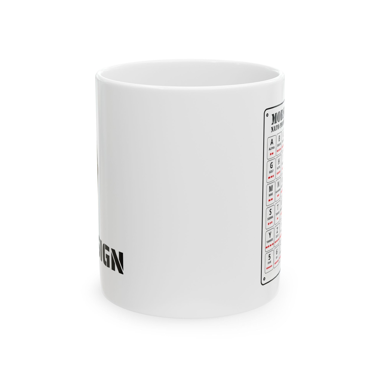 Ham Radio Callsign Mug Ceramic Mug | ARRL Logo, Morse Code & NATO Chart