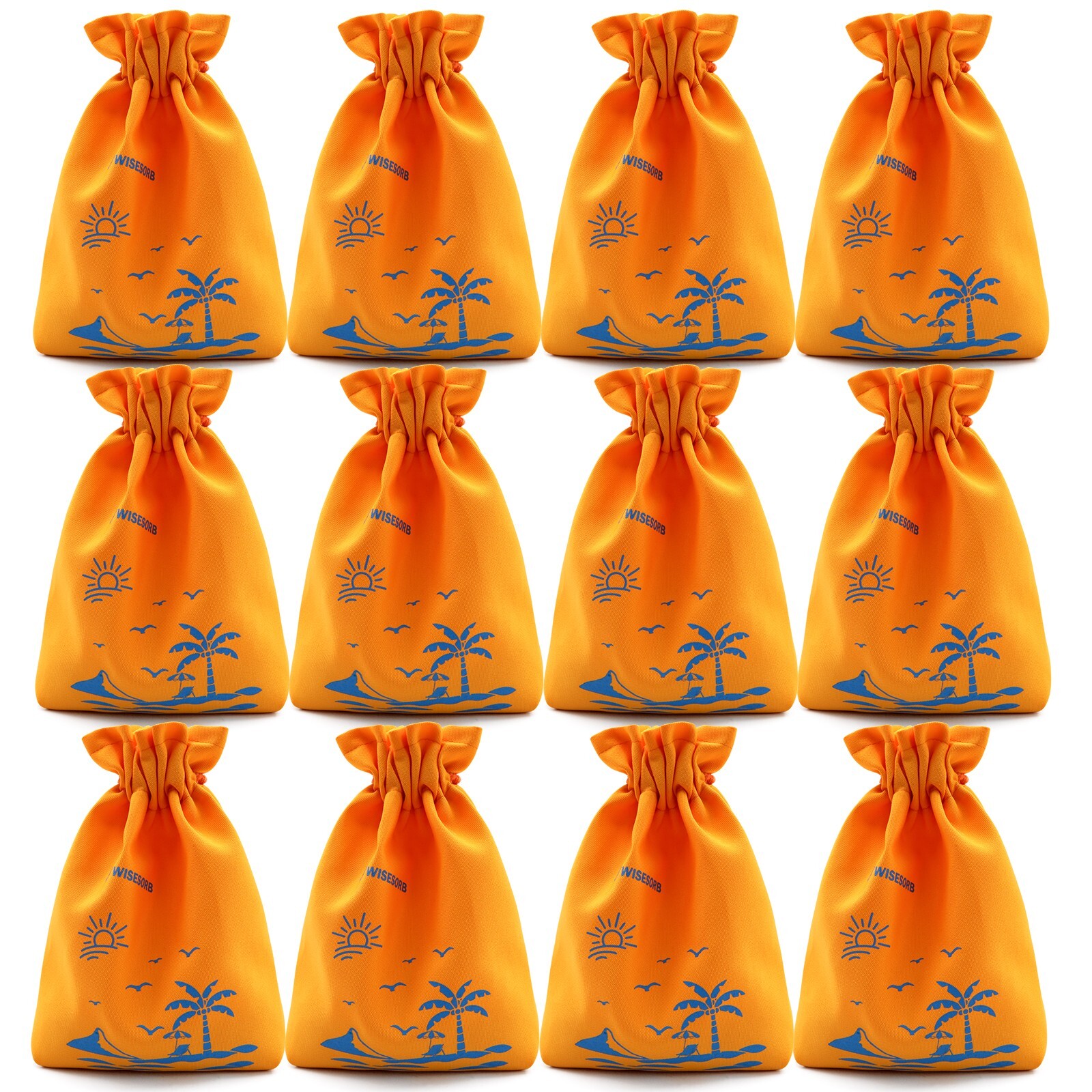 12 Pcs Bags Cloth Storage Bags with Drawstrings, with Sewing Transparent Window