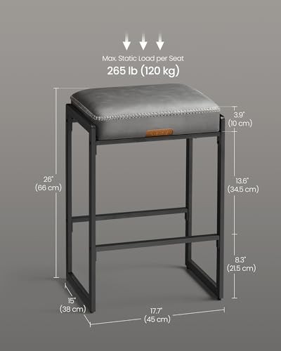 EKHO Collection - Bar Stools Counter Height Bar Stools, Set of 4 Dove Gray