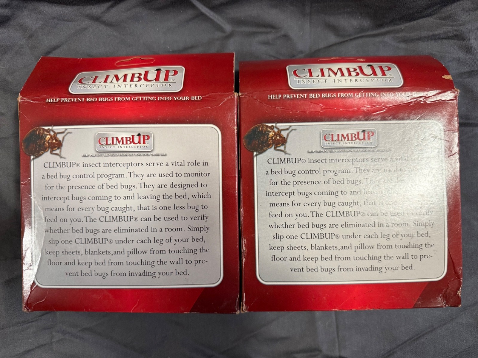 2x Climbup Insect / Bed Bug Interceptor (4ct each) - Factory Packaging