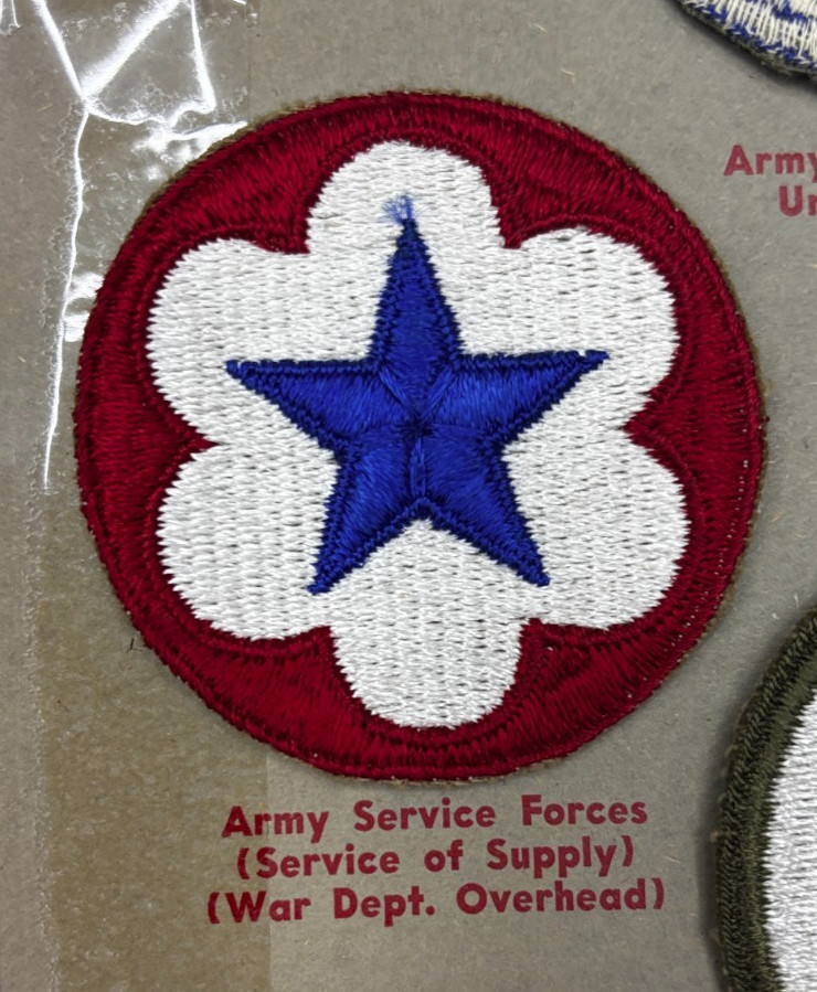 Kay Adams Collection WW 2 US Army Service Forces Patch Inv# KA319