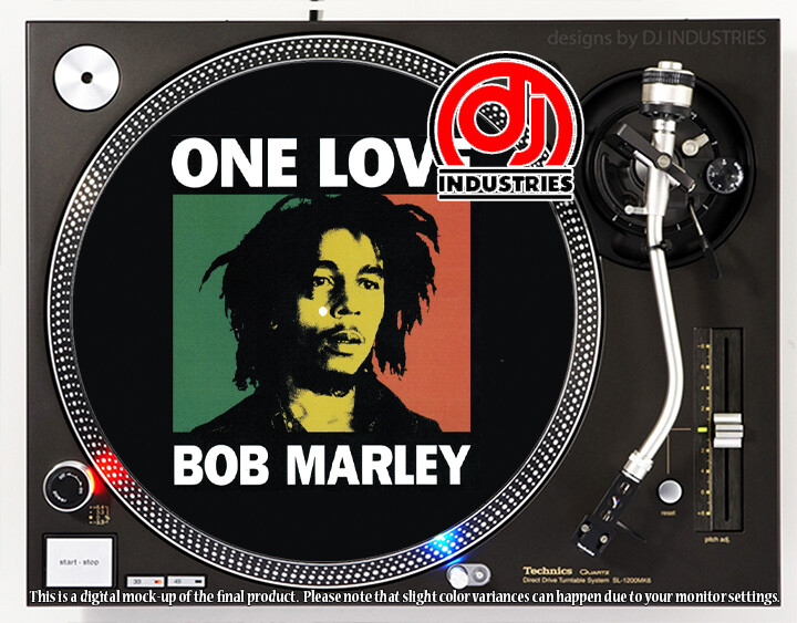 Bob Marley One Love - 7"-12" DJ slipmat for LP turntable record