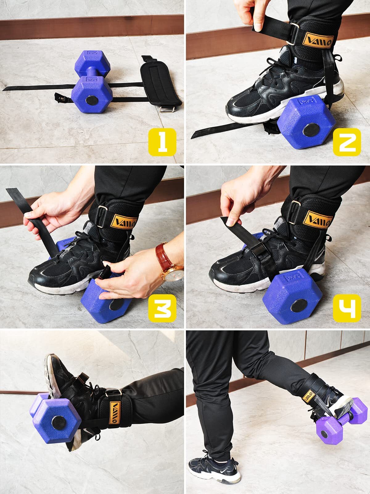 Adjustable Foot Weight Ankle Straps Working Out Dumbbell Attachment