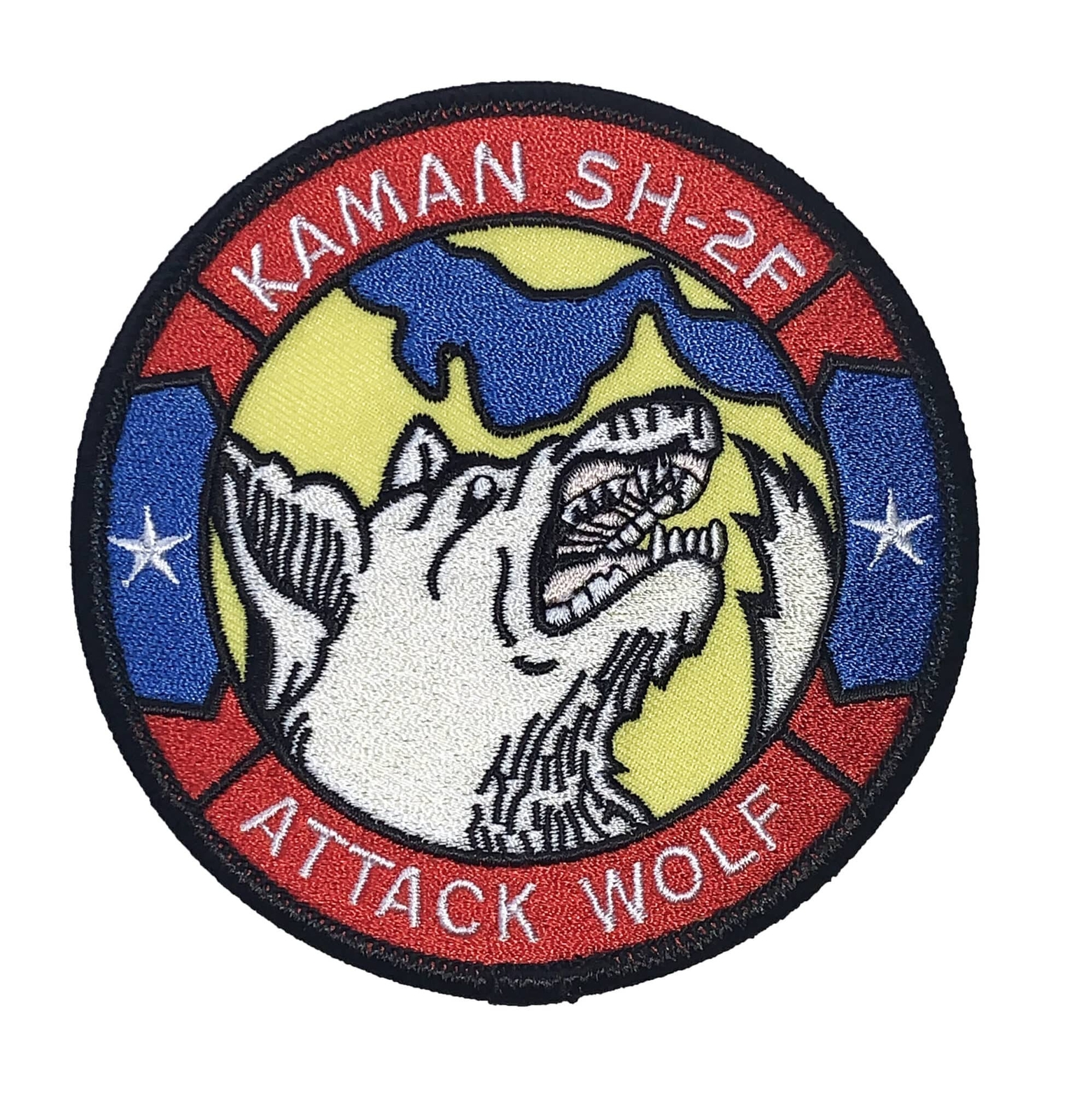 SH-2F Attack Wolf Patch – Plastic Backing,4"